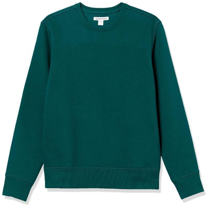 lot 32432 image: Amazon Essentials Mens Fleece Crewneck Sweatshirt (Available in Big & Tall), Forest Green, Medium - Retail $11