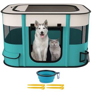lot 22314 image: NOCOEX Foldable Playpen for Dogs & Cats, Portable Dog Crates Pet Kennel Tent Fence, Puppy playpen Indoor, Outdoor Travel Use Camping with Carrying Case for Small Medium Dogs,Cats,Animals,Rabbits