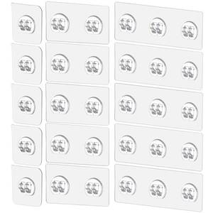 lot 31805 image: ZOMETUO  Shower Caddy Adhesive Replacement, No Drilling Shower Shelf Adhesive, Strong Caddy Sticker Hooks Replacement for Showers Shelves and Kitchen Racks Organizer - Retail $6