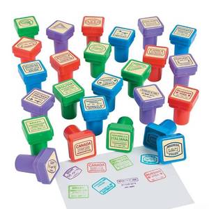 lot 31811 image: Passport Stampers - - Educational and Learning Activities for Kids - Retail $11