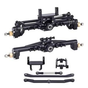lot 31819 image: AMK TRX4M Portal Axles Extended 20mm, 109.6g CNC Aluminum TRX4M Front & Rear Axle Set with Two Servo Mounts for 118 RC CrawlerCar TRX4M Axle Upgrade Parts see photo  - Retail $60