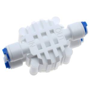 lot 31825 image: FDXGYH 14 Tube 4 Way Port Auto Shut Off Valve Quick-Connect Water Systems 14 Automatic Shut Off Valve for RO Reverse Osmosis Water Filter System - Retail $8