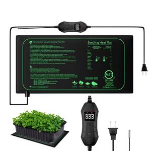 lot 31829 image: 1 Pack Seedling Heat Mat with Digital Thermostat Controller,10 x 20.75 Temperature Control Waterproof Heating Pad for Seed Starting Indoor Plants Germination