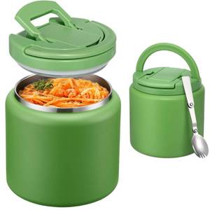 lot 31831 image: Itslife Soup Thermo for Hot Food Kids 25.5oz Lunch Containers with Buckle Lid Wide Mouth Hot Food Jar Vacuum Insulated Stainless Steel Bento Box Leakproof with Spoon - Retail $20