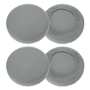 lot 31844 image: uxcell 3 Pack Stool Covers Round, 16-18 Inch Bar Stool Covers Washable Dustproof Slipcover Seat Cushion with Elastic for Bar Kitchen Living Room Decor, Silver Gray - Retail $15