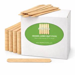 lot 45324 image: Perfect Stix- wooden Jumbo Craft Sticks WTD ADULT - B, Pack of 500ct, 6in - Retail $14