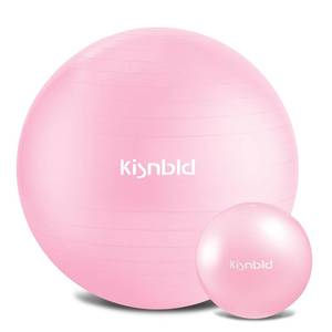 lot 45346 image: kisnbld Exercise Ball, Extra Thick Yoga Ball for Workout Pregnancy Stability, 4 Sizes Anti-Burst Balance Ball with Foot Pump - Heavy Duty Fitness Ball Chair for Office, Home & Gym - Retail $19