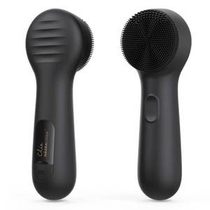 lot 45386 image: Silicone Face Scrubber, N�graCoola CLIE 2.0 Facial Cleansing Brush, Rechargeable, Waterproof Face Scrub Brush for Cleansing, Exfoliating, Massaging, Electric Facial Exfoliator for Women & Men - Black - Retail $30