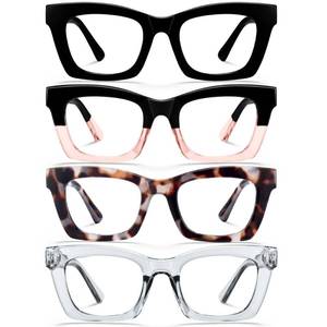lot 45387 image: CCVOO Stylish Reading Glasses for Women, Stylish Eyeglasses, Blue Light Readers, Cheaters - Retail $14