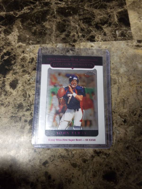 lot 374 image: 2005 Topps Chrome John Elway Denver Broncos Football Card