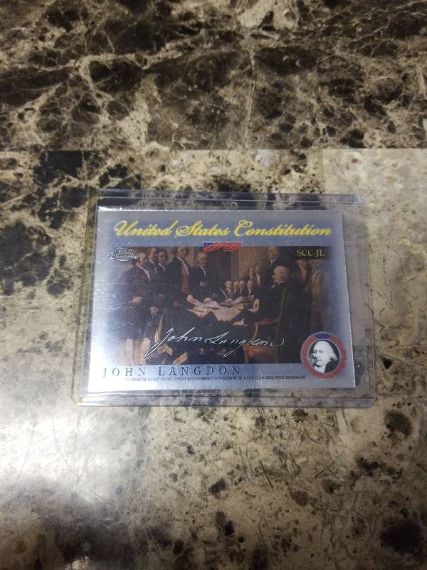lot 379 image: 2006 Topps Chrome US Constitution John Langdon Trading Card