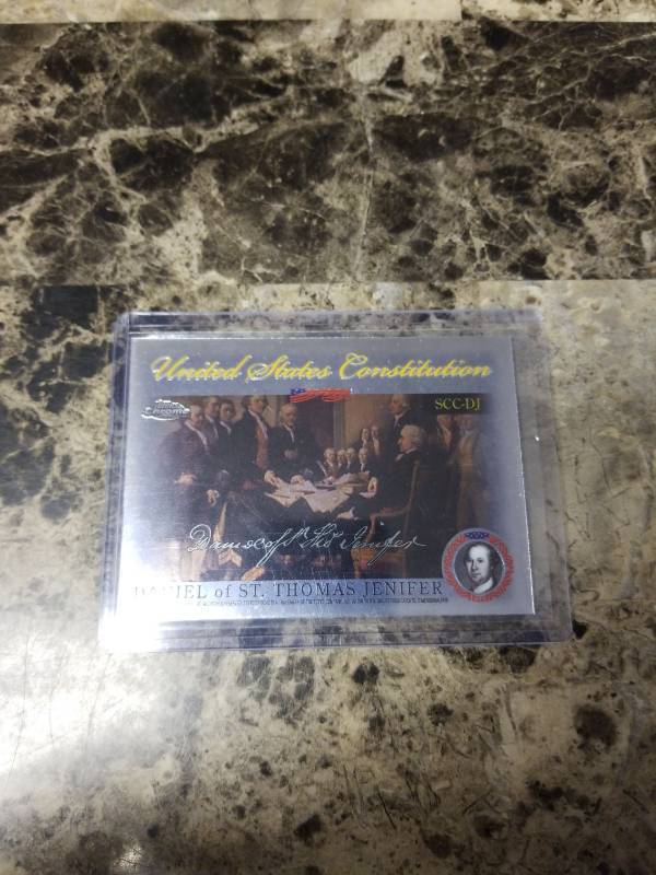 lot 380 image: 2006 Topps Chrome US Constitution Daniel of St. Thomas Jenifer Trading Card