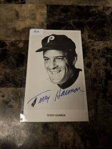 lot 528 image: Terry Harmon Autographed Baseball  Photo