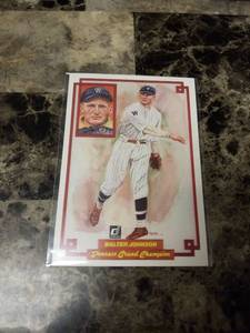 lot 537 image: Donruss Grand Champion Walter Johnson Washington Baseball Card