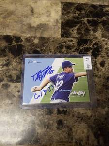 lot 539 image: 2008 Just Memorabilia Danny Duffy Kansas City Royals Rookie Autographed Baseball Card