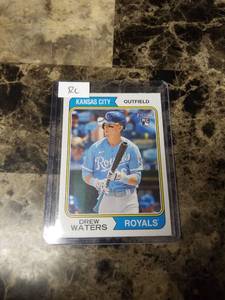 lot 550 image: 2023 Topps Heritage Drew Waters Kansas City Royals Rookie Baseball Card