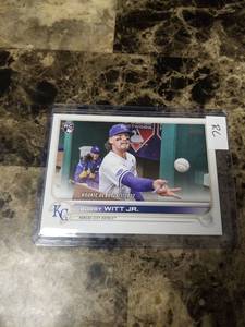 lot 560 image: 2022 Topps Bobby Witt Jr. Kansas City Royals Rookie Baseball Card