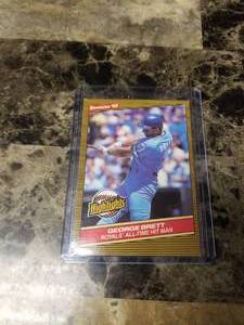lot 561 image: 1986 Leaf Donruss George Brett Kansas City Royals Baseball Card