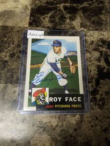 lot 571 image: 1953 Topps Roy Face Pittsburgh Pirates Autographed Baseball Card