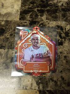 lot 572 image: 2024 Topps MLB Ornament Card Mike Trout Los Angeles Angels Baseball Card