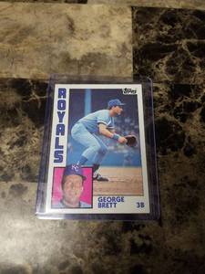 lot 589 image: 1984 Topps George Brett Kansas City Royals Baseball Card