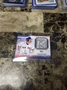 lot 594 image: 2021 Topps Commemorative 70th Anniversary Patch Wade Boggs Boston Red Sox Baseball Card