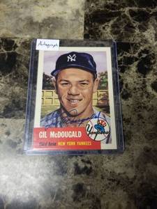 lot 611 image: 1953 Topps Gil McDougald New York Yankees Autographed Baseball Card