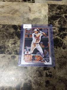 lot 618 image: 2023 Topps Chrome Gunnar Henderson Baltimore Orioles Rookie Baseball Card