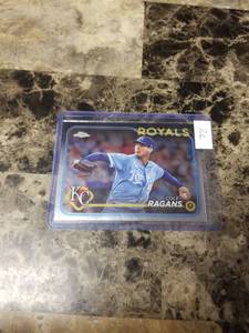 lot 625 image: 2024 Topps Chrome Cole Ragans Kansas City Royals Rookie Baseball Card