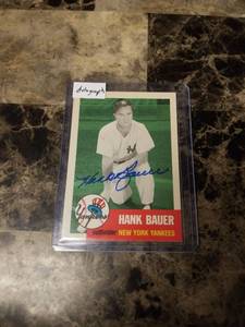 lot 633 image: Topps Hank Bauer New York Yankees Autographed Baseball Card