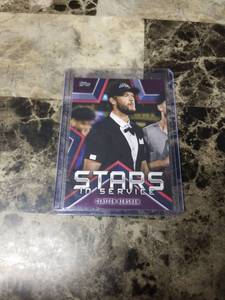 lot 654 image: 2021 Topps Stars in Service Clayton Kershaw Los Angeles Dodgers Baseball Card