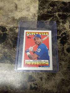 lot 680 image: 1988 Topps Super Star Frank White Kansas City Royals Baseball Card