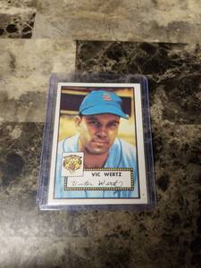 lot 685 image: 1952 Topps Vic Wertz Detroit Tigers Baseball Card
