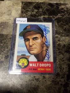 lot 688 image: 1953 Topps Walt Dropo Detroit Tigers Autographed Baseball Card