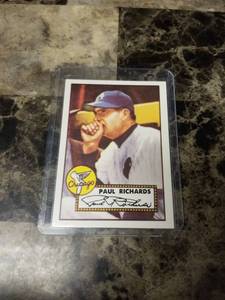 lot 692 image: 1952 Topps Paul Richards Chicago White Sox Baseball Card