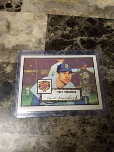 lot 697 image: 1952 Topps Steve Souchock Detroit Tigers Baseball Card