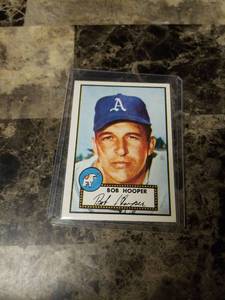 lot 719 image: 1952 Topps Bob Hooper Philadelphia Athletics Baseball Card