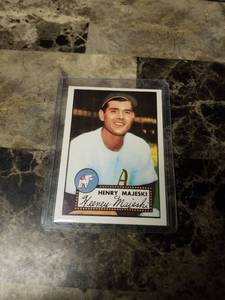 lot 721 image: 1952 Topps Henry Majeski Philadelphia Athletics Baseball Card