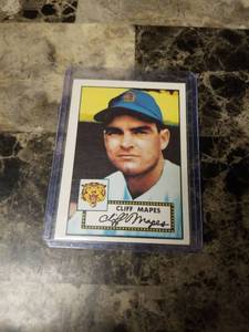 lot 722 image: 1952 Topps Cliff Mapes Detroit Tigers Baseball Card