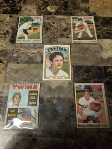 lot 736 image: 5pk Minnesota Twins Baseball Cards
