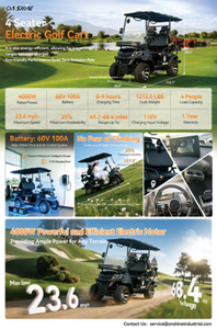 lot 9000 image: Onshine 2026 4-Seater Electric Golf Cart  OSGC4  Blue