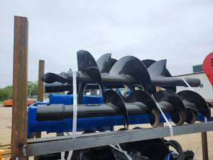 lot 7081 image: Captok Skid Steer Loader Auger Set  8, 12 & 16