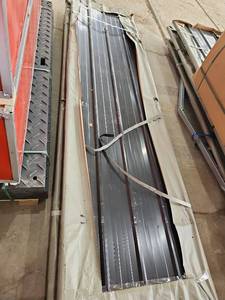 lot 7208 image: Unused  Captok Galvalume Steel Siding & Roofing Panels 12ft Sheets  50sheets  Gray