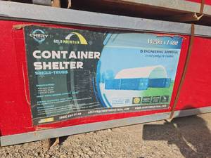 lot 603 image: Chery Industrial Gold Mountain Container Shelter W20ft x L40ft Single-Truss Model C2040