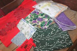 lot 4823 image: NIP Baby Burp Cloths, Tablecloth & More