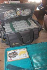 lot 4840 image: Plano and Cabelas Fishing Storage