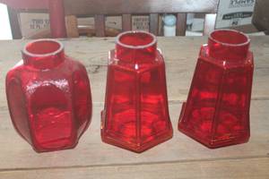 lot 4760 image: Vintage Red Light Globes