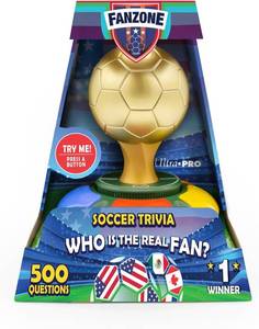 lot 161446 image: Fanzone Soccer Trivia Game - Who is The Real Fan Soccer Ball Games  for Passionate Soccer Fans  Soccer Toys with Virtual Game Master, 2-5 Players  Soccer Lovers
