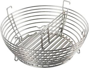 lot 161466 image: VANKEY Lump Charcoal Fire Basket with Removable Divider Charcoal Basket for Kamado Joe Classic Series, Large Big Size Green Egg Stainless Steel Grill Ash Baskets