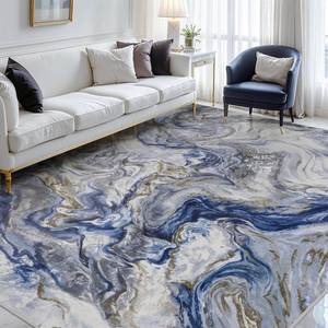 lot 161473 image: Retails for $135 8x10 Area Rugs for Living Room, Modern Abstract Rug for Bedroom, Contemporary Machine Washable Rug, Large Stain Resistant Carpet for Dining Room Playroom Home Office, Pet & Kids Friendly